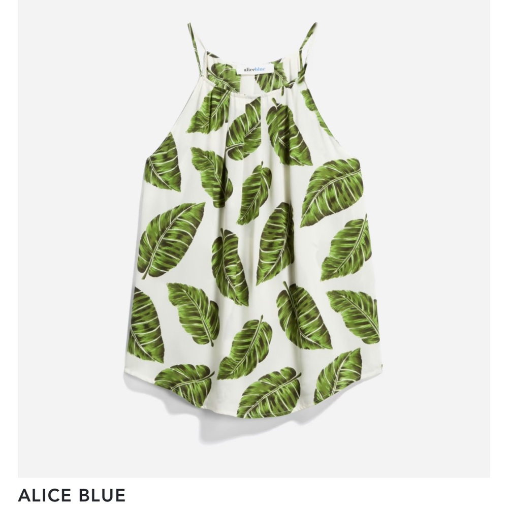 Havana Palm Leaf Printed Halter Blouse